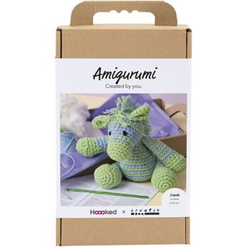 Käsitöökomplekt Amigurumi , seepra, helesinine, heleroheline, 1 pakk
