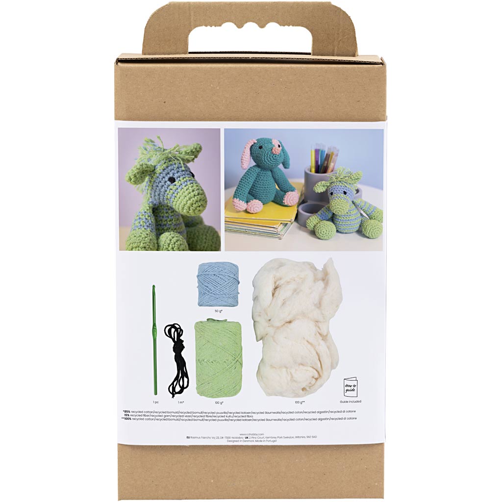 Käsitöökomplekt Amigurumi , seepra, helesinine, heleroheline, 1 pakk - Image 2