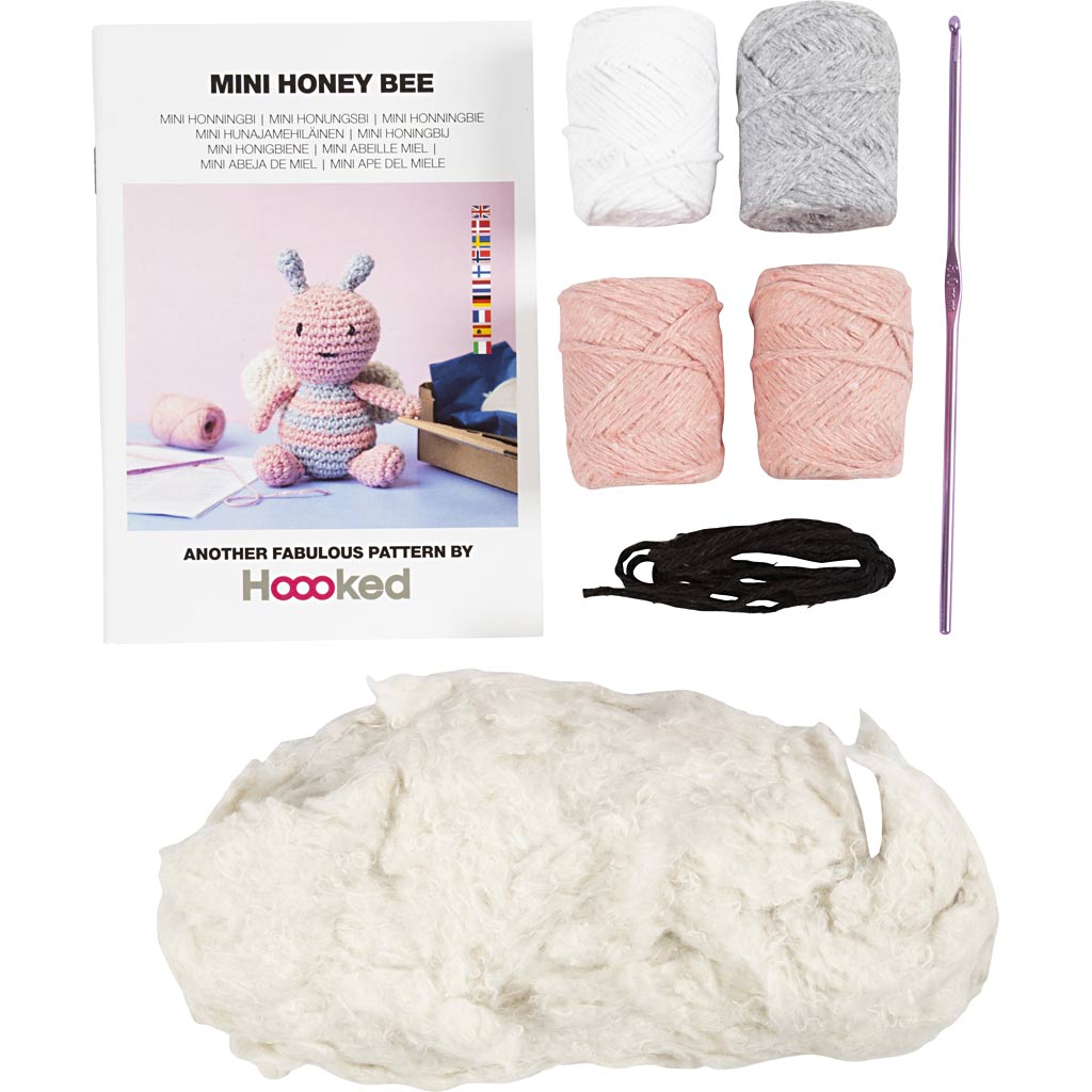 Käsitöökomplekt Amigurumi , mesilane, pastelsed värvid, 1 pakk - Image 4