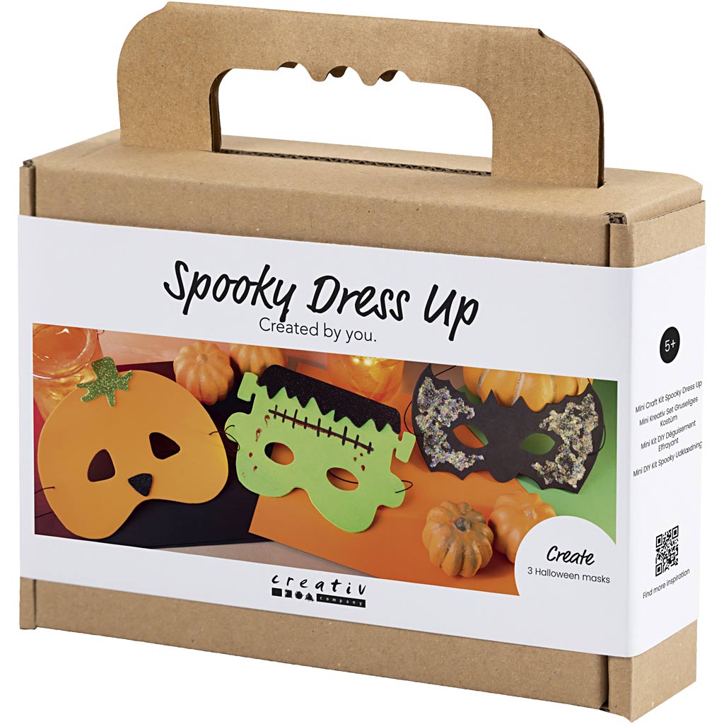 Mini Craft Kit Spooky Dress-Up, maskid, halloween värvid, 1 pakk - Image 3