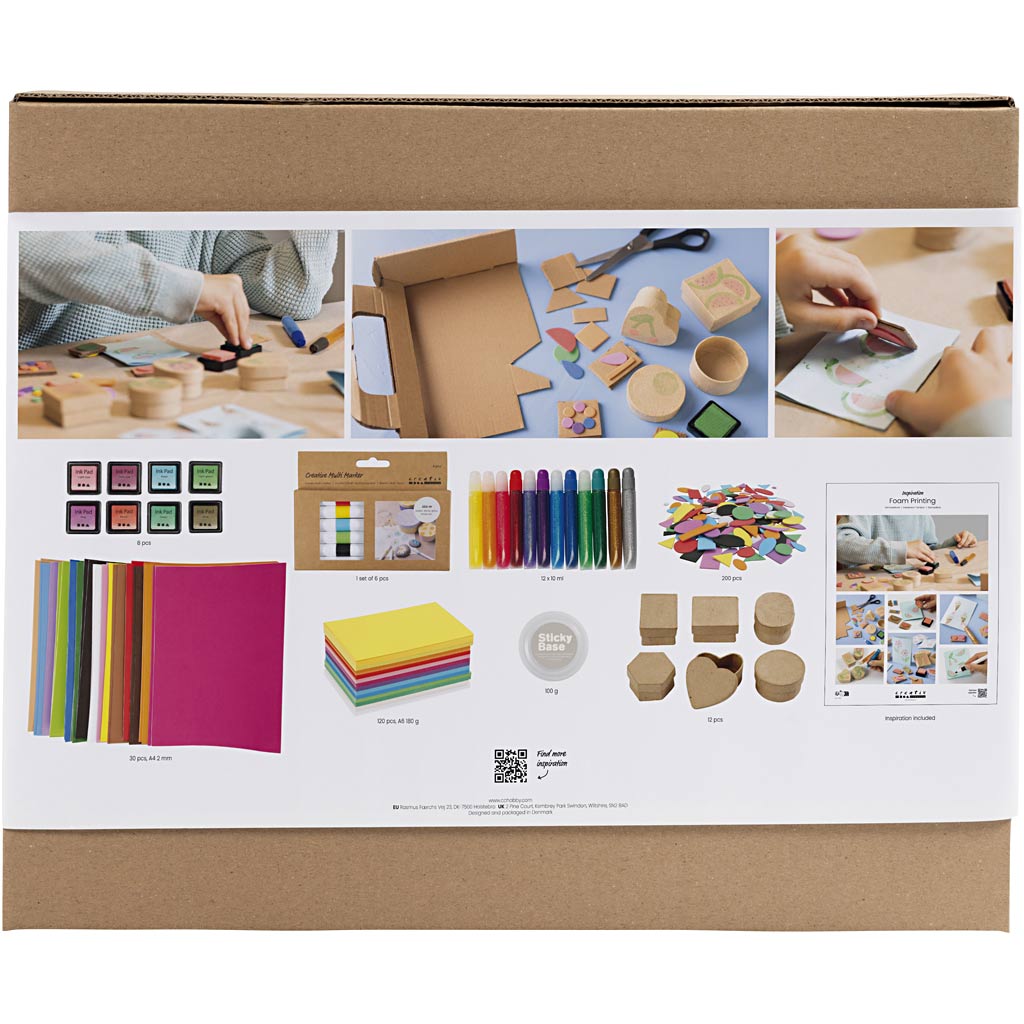 Group Craft Kit Foam Printing, kaardid ja karbid, 1 pakk - Image 2