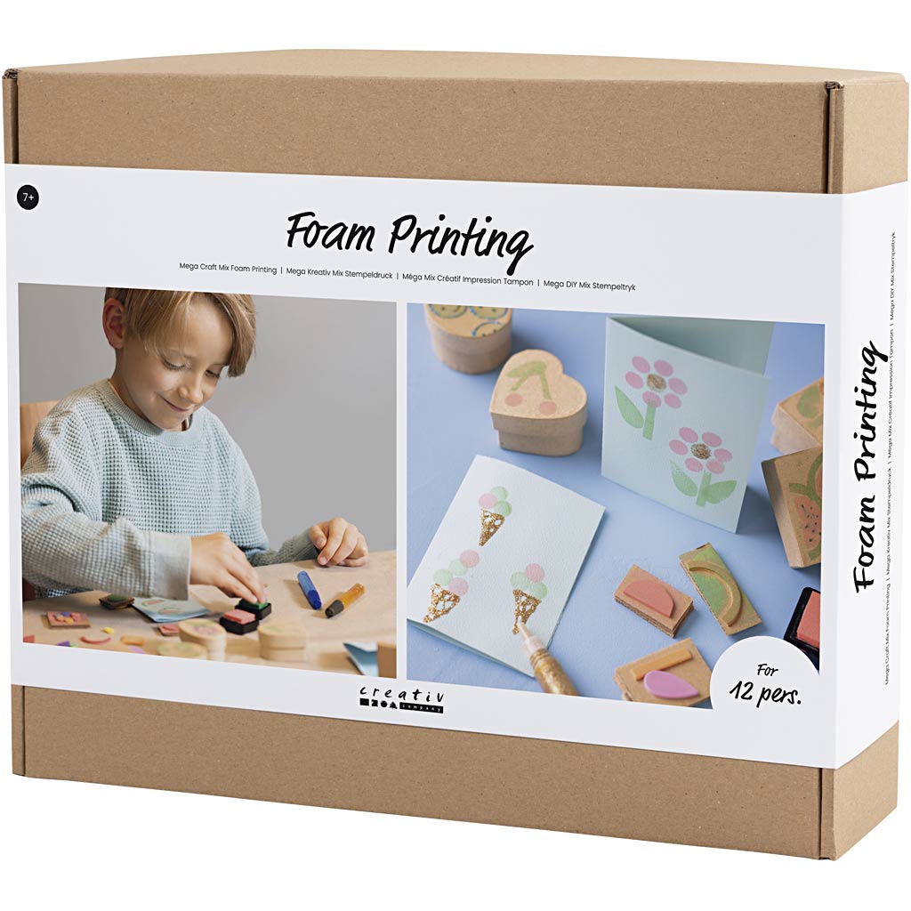 Group Craft Kit Foam Printing, kaardid ja karbid, 1 pakk - Image 3