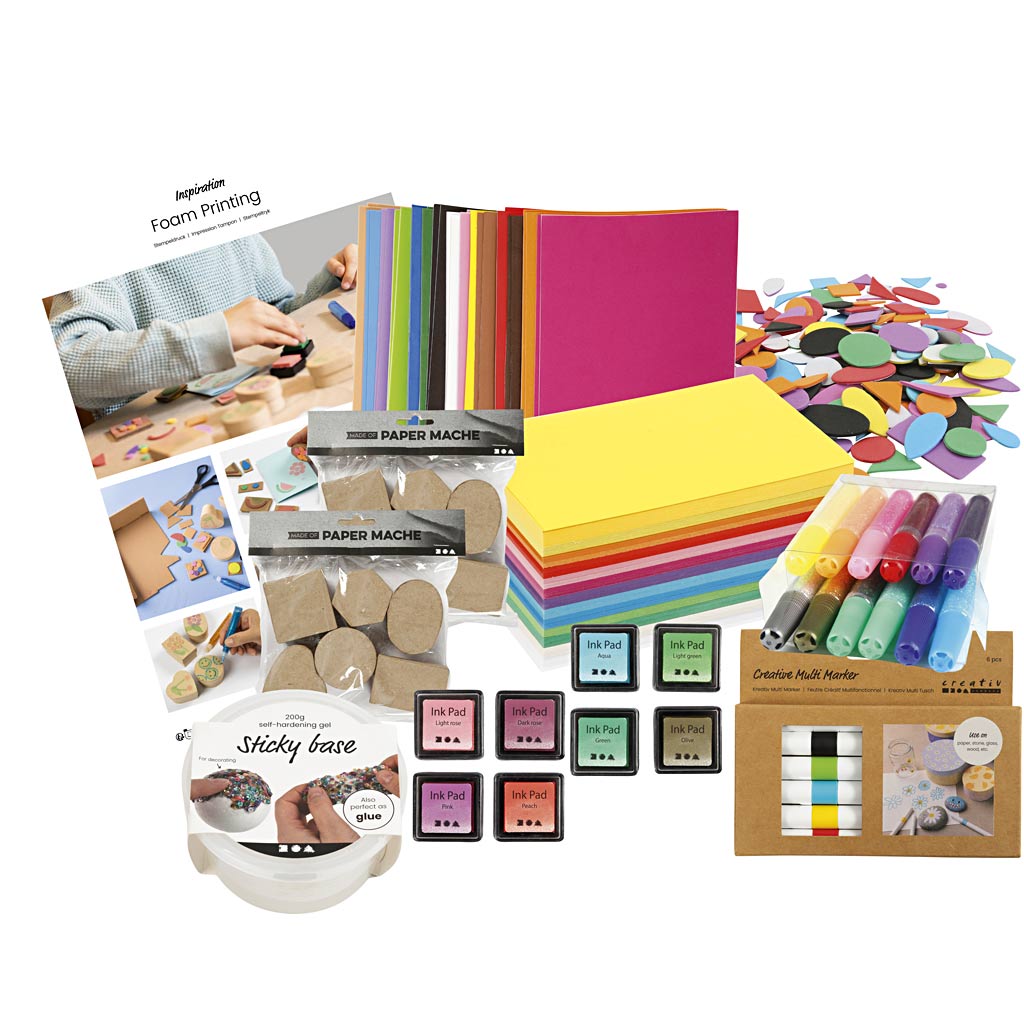 Group Craft Kit Foam Printing, kaardid ja karbid, 1 pakk - Image 4