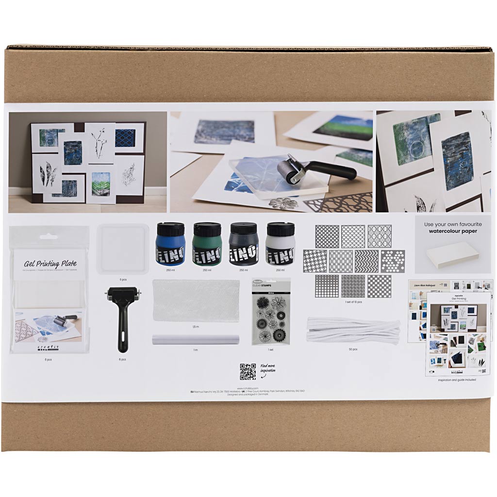 Group Craft Kit Gel Printing, värvilised trükised, 1 pakk - Image 2