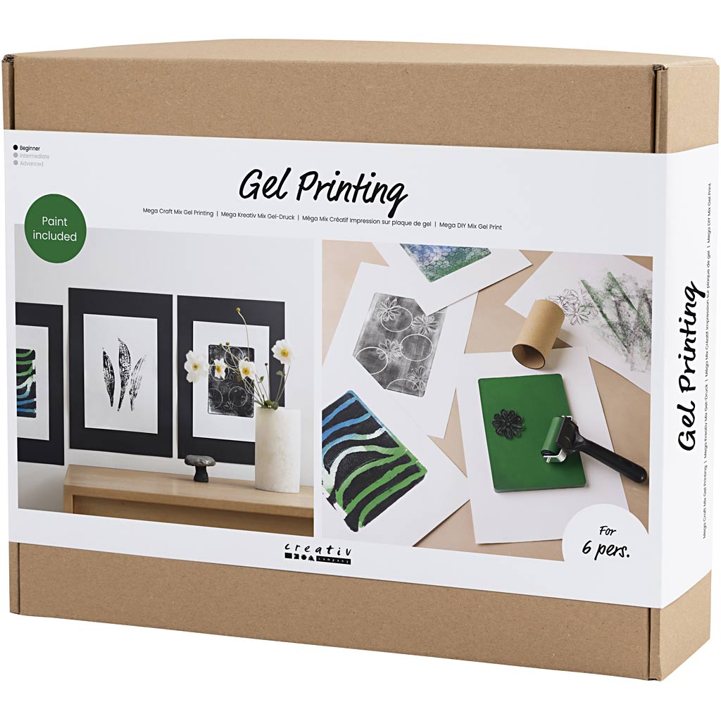 Group Craft Kit Gel Printing, värvilised trükised, 1 pakk - Image 3
