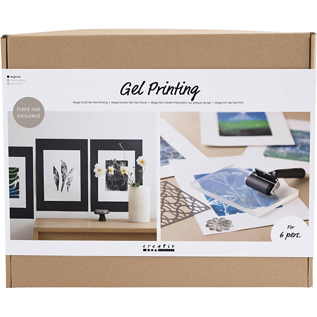 Group Craft Kit Gel Printing, 1 pakk