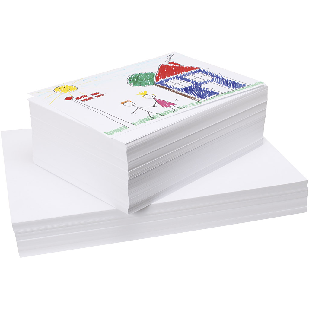 Kvaliteetne joonistuspaber, A3,A4, 130+160 g, valge, 750 lehte/ 1 pakk