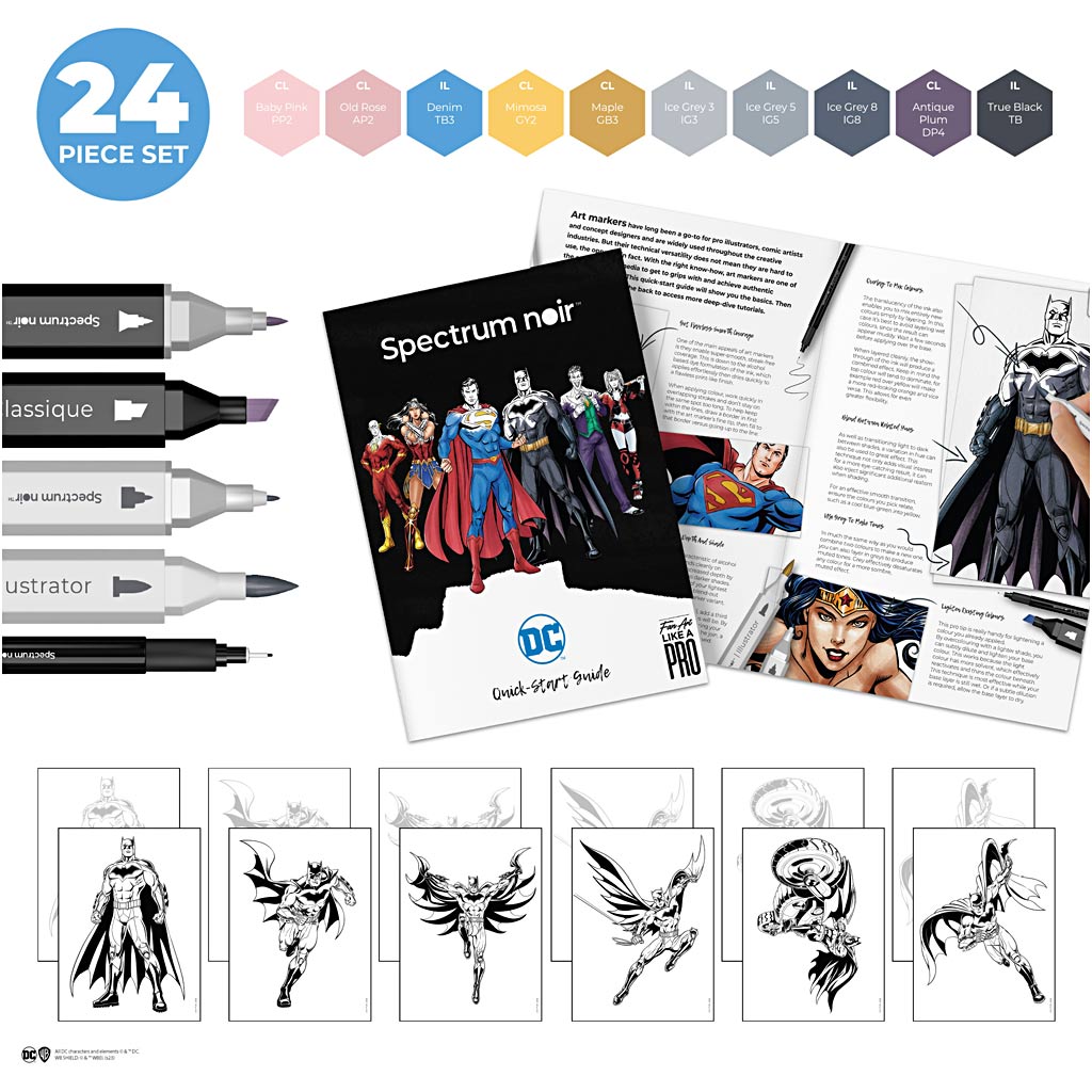 Craft Kit Illustration, Batman: Heroes & Villains , erinevad värvid, 1 pakk - Image 3