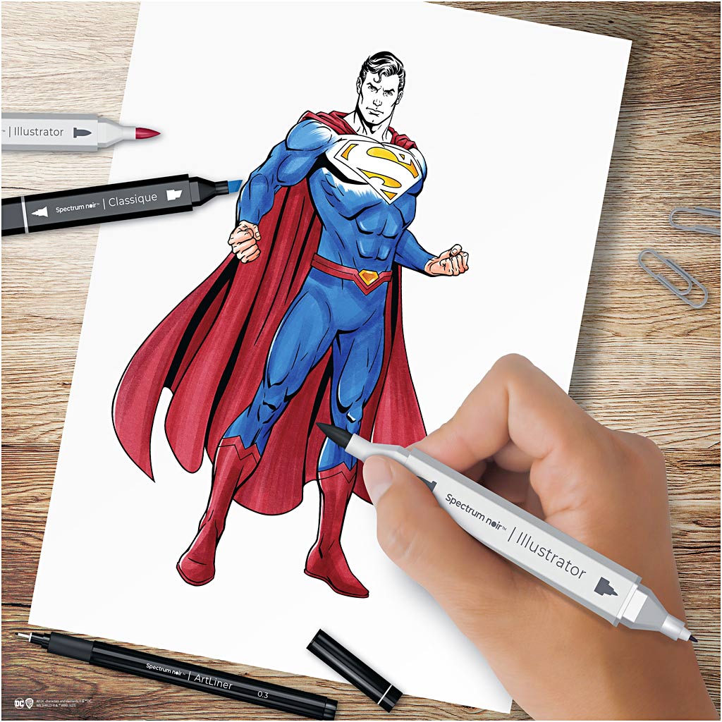 Käsitöökomplekt Illustratsioon, Superman, erinevad värvid, 1 pakk - Image 4