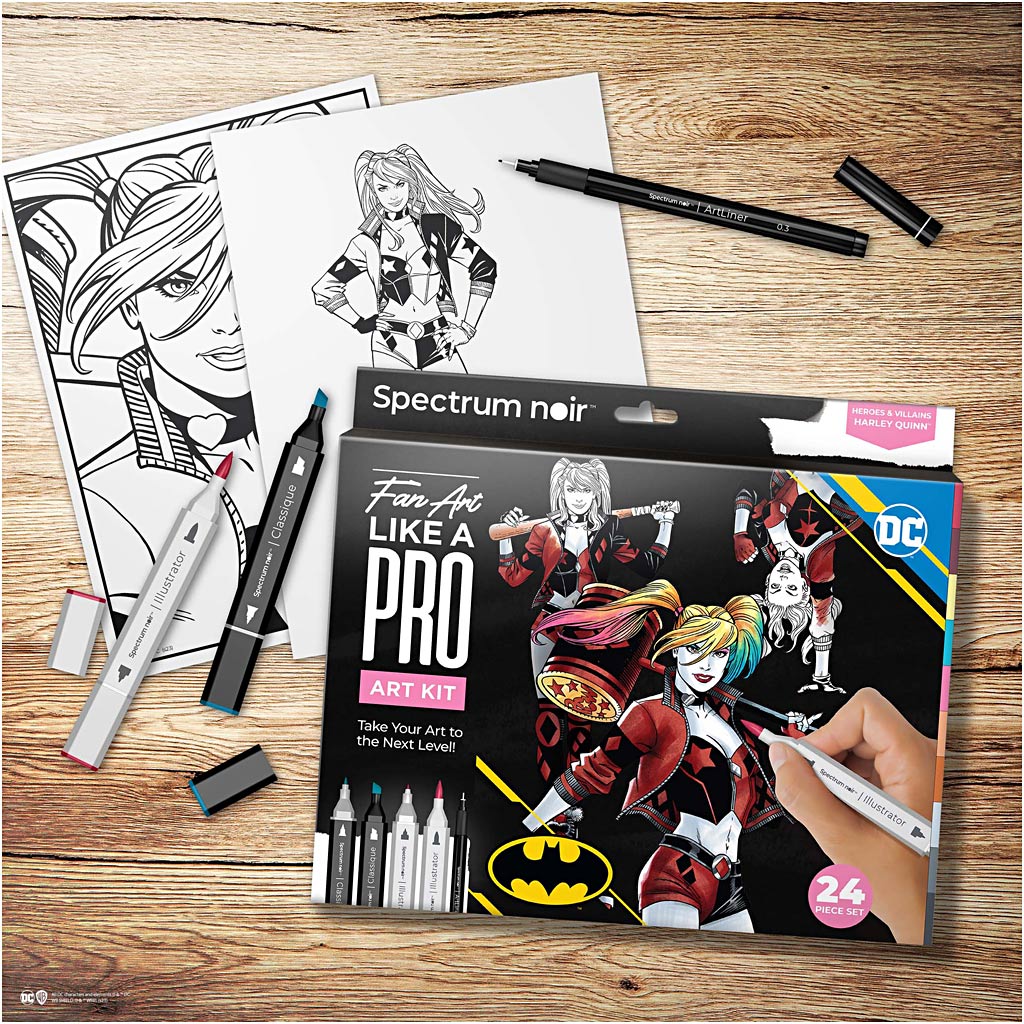 Käsitöökomplekt Illustratsioon, Harley Quinn, erinevad värvid, 1 pakk