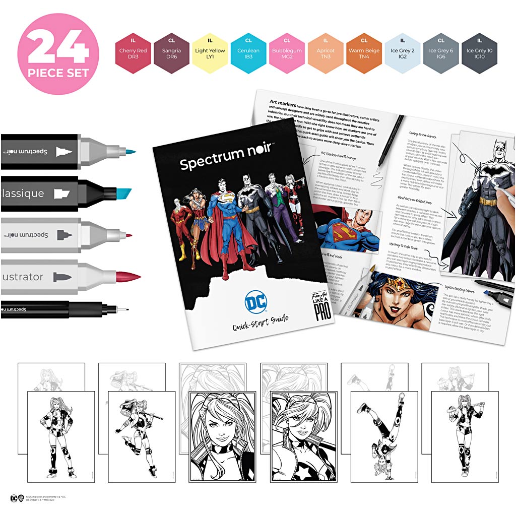 Käsitöökomplekt Illustratsioon, Harley Quinn, erinevad värvid, 1 pakk - Image 3