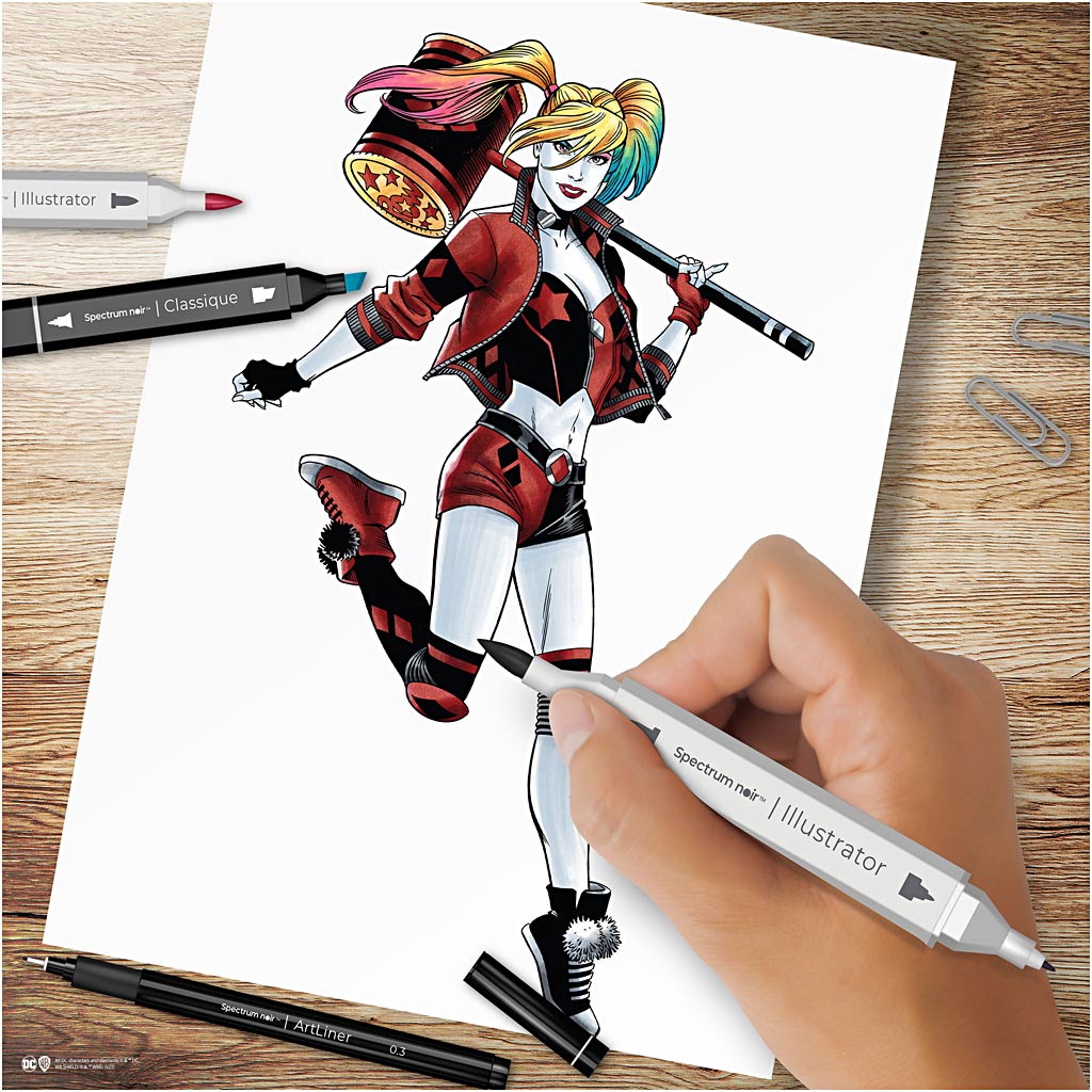 Käsitöökomplekt Illustratsioon, Harley Quinn, erinevad värvid, 1 pakk - Image 4