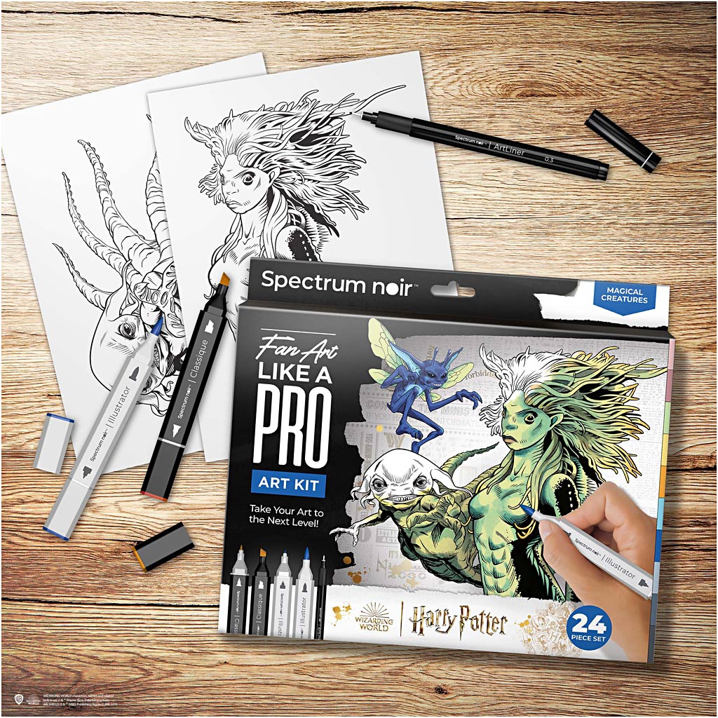 Käsitöökomplekti illustratsioon, Harry Potter: Maagilised olendid , erinevad värvid, 1 pakk