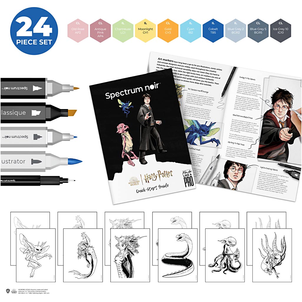 Käsitöökomplekti illustratsioon, Harry Potter: Maagilised olendid , erinevad värvid, 1 pakk - Image 3