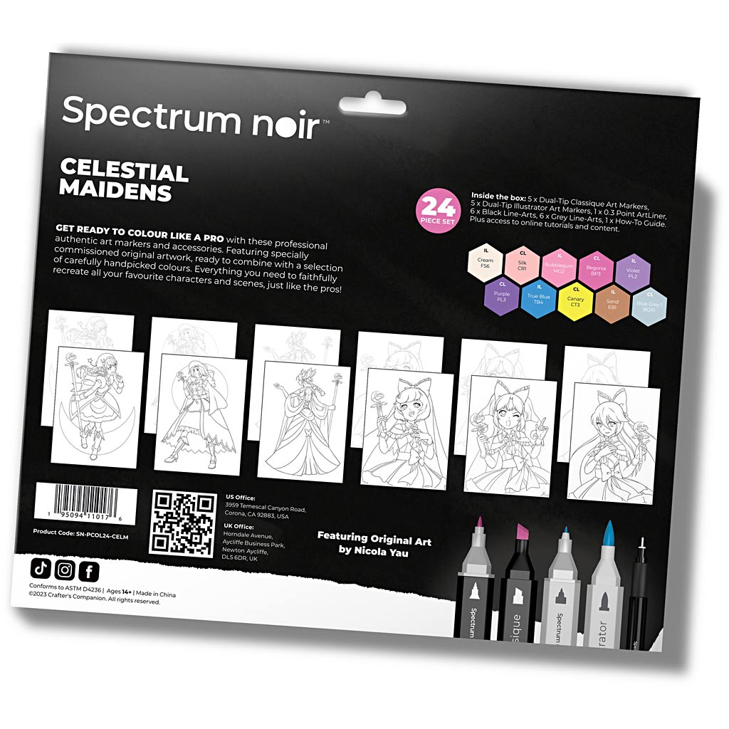 Käsitöökomplekt Illustratsioon, taevased neiud, erinevad värvid, 1 pakk - Image 2