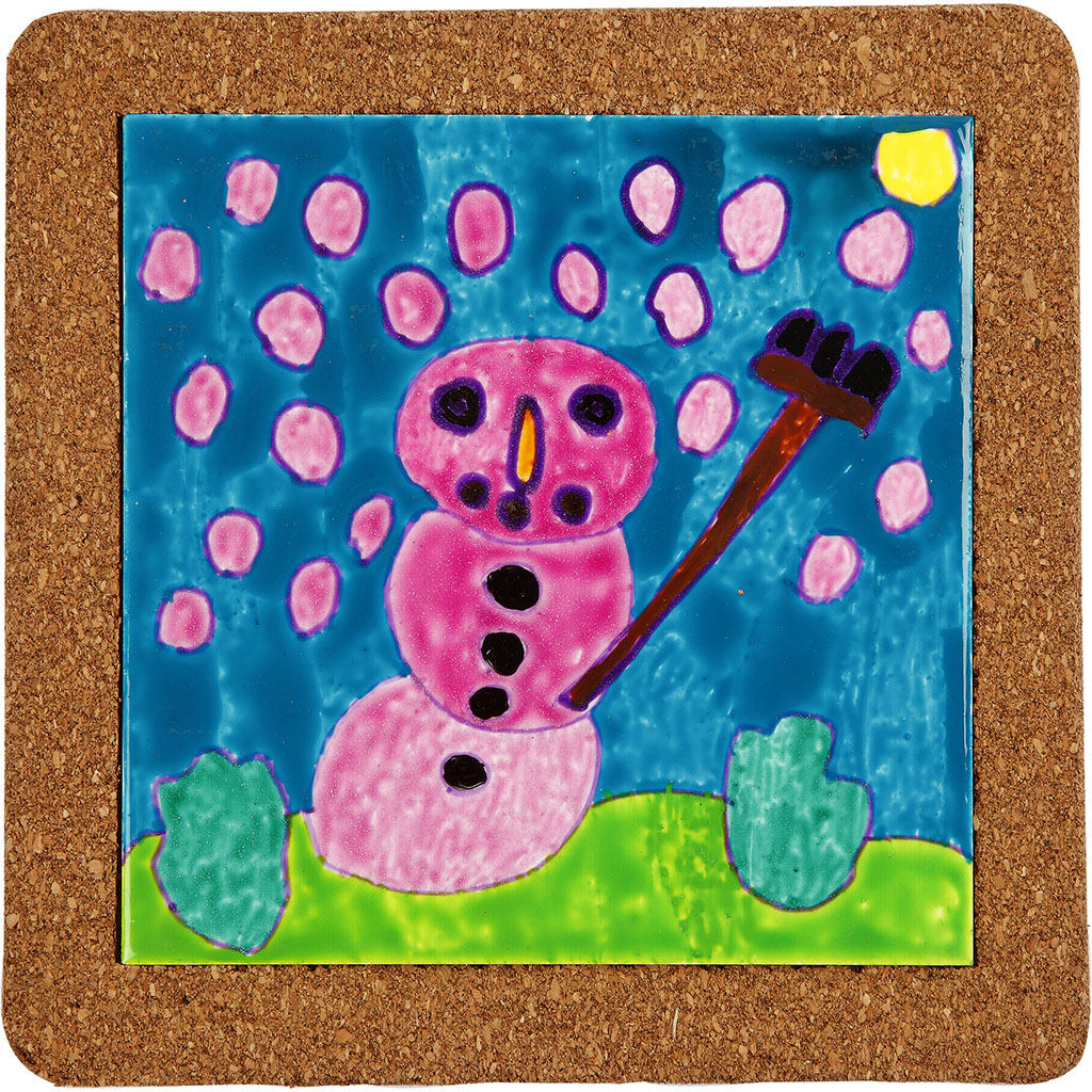 Group Craft Kit Trivet Painting, suurus 15,5x15,5 cm, erinevad värvid, 1 komplekt. - Image 2