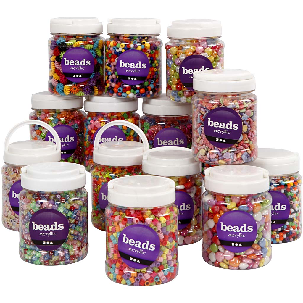 Plastikhelmed, suurus 6-15 mm, augu suurus 1,5-6 mm, erinevad värvid, 16x700 ml/ 1 pakk