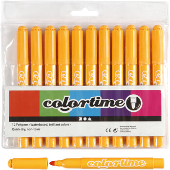 Colortime markerid, joon 5 mm, soe kollane, 12 tk/ 1 pakk