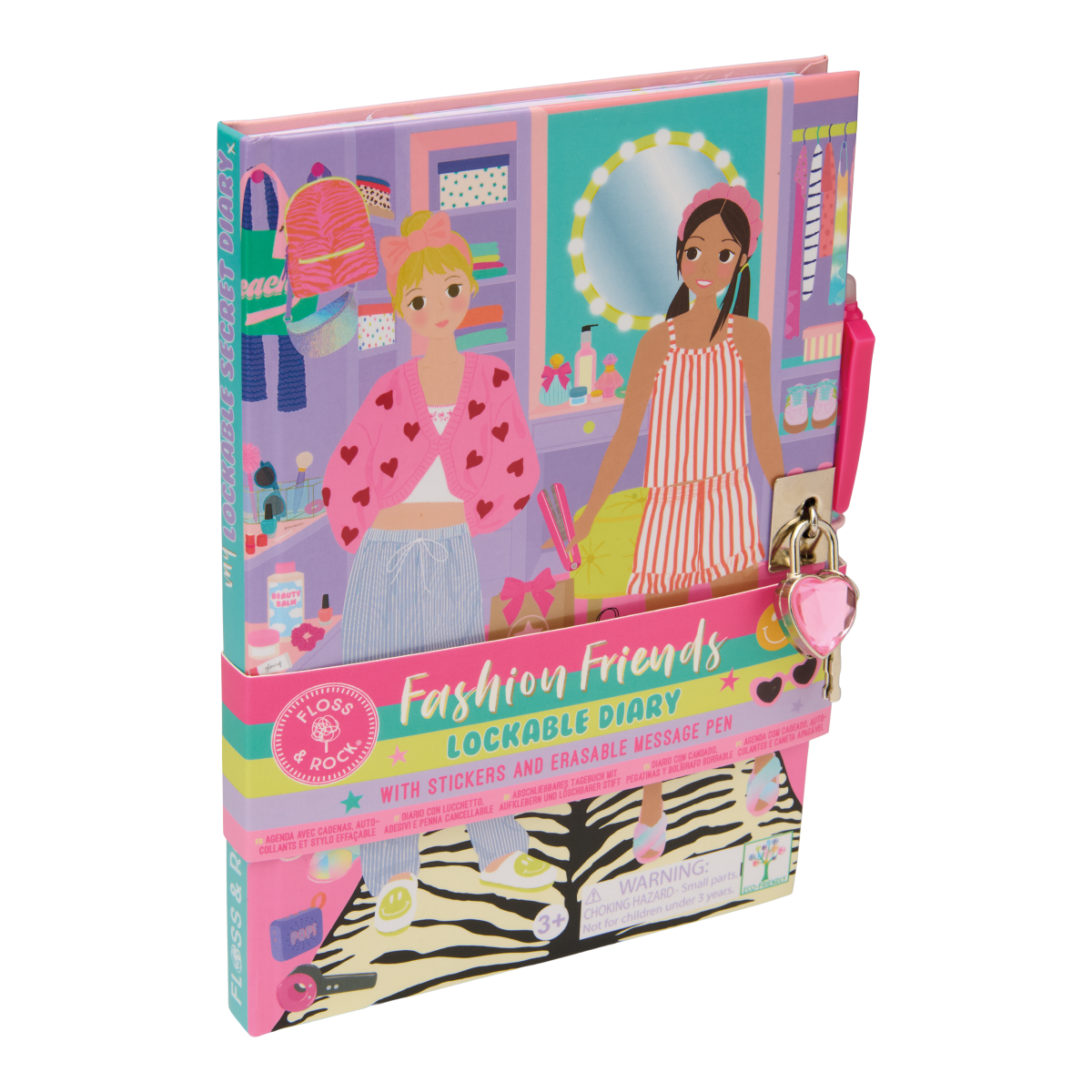 Lukustatav päevik ja pastakas, Fashion Friends, kodus