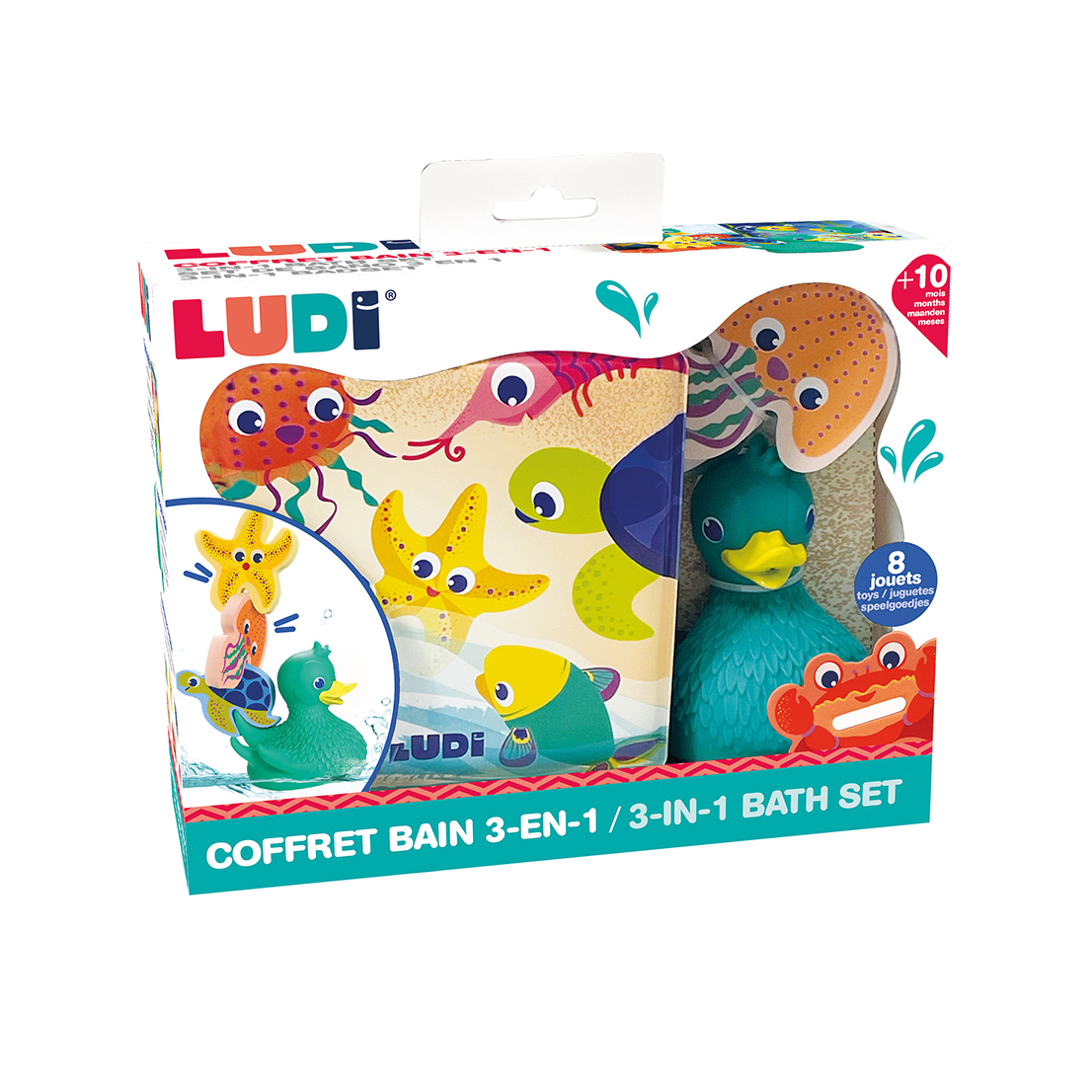LUDI 3-ühes vannikomplekt Lucky Duck & Friends - Image 2