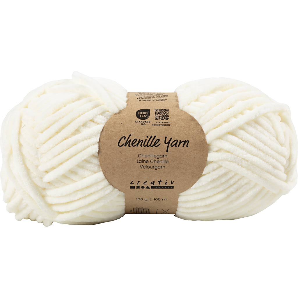 Veluurlõng, pikkus: 105 m, vardad nr 5–6, naturaalvalge, 100 g / 1 ker