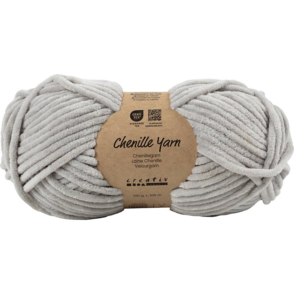 Veluurlõng, pikkus: 105 m, vardad nr 5–6, hall, 100 g / 1 kerake