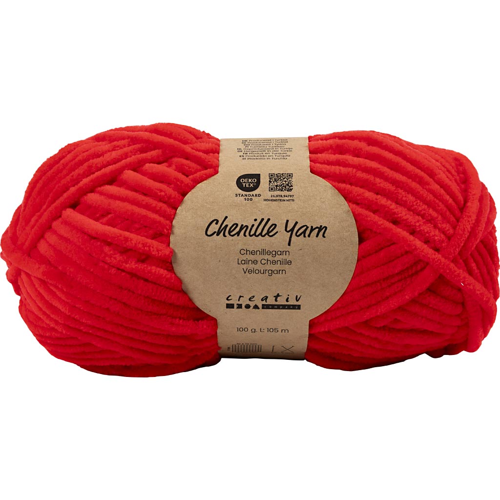 Veluurlõng, pikkus: 105 m, vardad nr 5–6, punane, 100 g / 1 ker