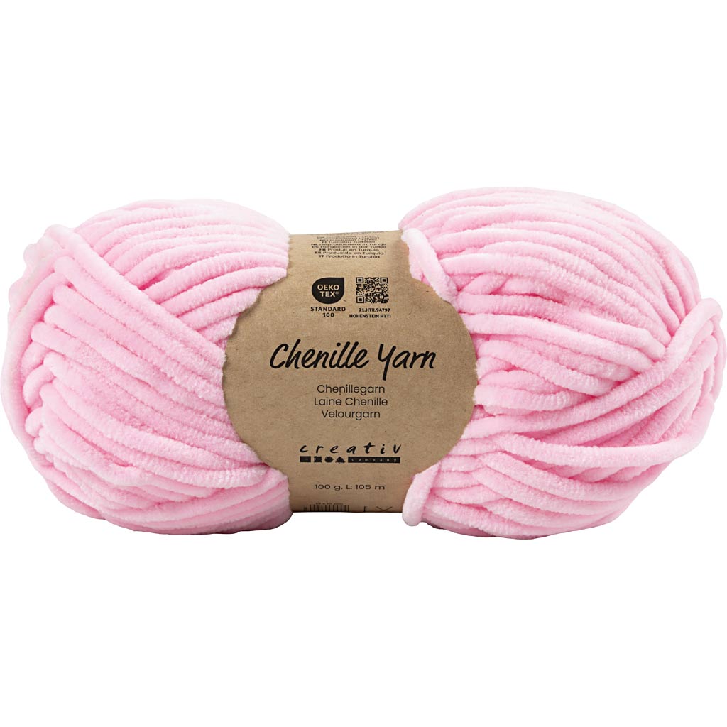 Veluurlõng, pikkus: 105 m, vardad nr 5–6, heleroosa, 100 g / 1 ker