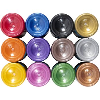 Tekstiilivärv, pärlmutter, kattevärv, erinevad värvid, 10 x 50 ml / 1 pakk