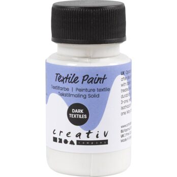 Tekstiilivärv, kattevärv, valge, 50 ml / 1 pudel