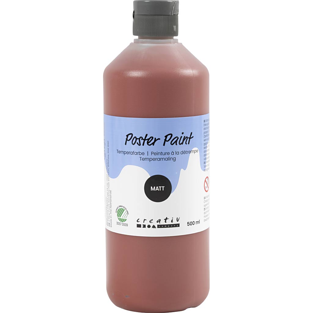 Plakatvärv, matt, poolläbipaistev, beež, 500 ml / 1 pudel