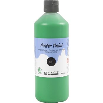 Plakatvärv, matt, poolläbipaistev, roheline, 500 ml / 1 pudel